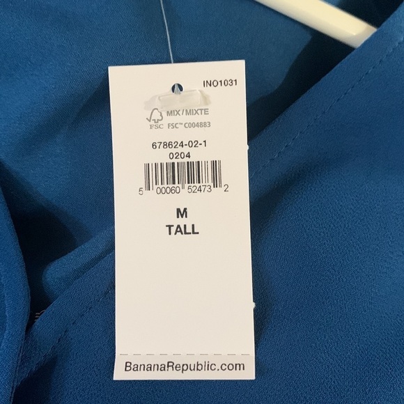 Banana Republic New With Tags Wrap Blouse In Size Medium Tall - Picture 8 of 13
